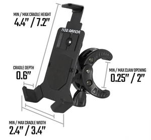 Mob Mount Claw - Phone Cradle for Motorcycle, ATV, Truck, Roll Cages